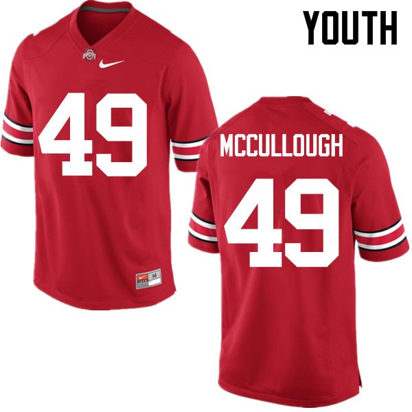 Ohio State Buckeyes #49 Liam McCullough Youth College Jersey Red OSU12477
